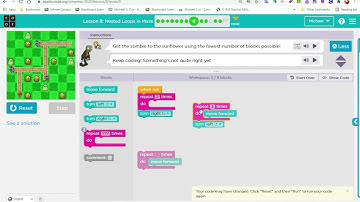 Lesson 8: Nested Loops in Maze