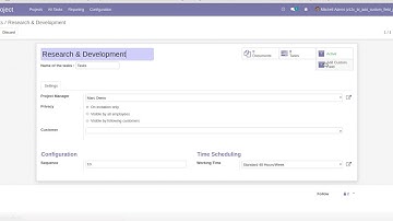 How to Add Custom Fields on Project Form | Browseinfo | Odoo Apps Features #odoo16  #project #form
