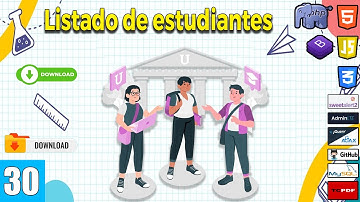 30 Listado de estudiante en el curso de Sistema de gestión escolar(PHP y MySql)FullStack