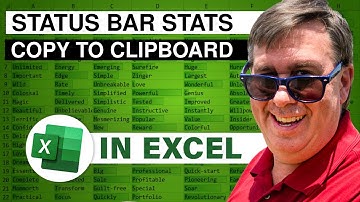 Excel New Feature! Copy Any Status Bar Number To Clipboard In Excel - Episode 2449