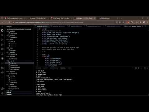 CS50P Final Project: Simple Task Manager