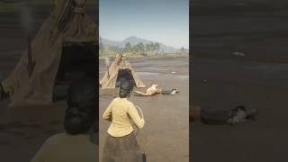 INSANE RDR2 Gameplay! Brave Girl Watches Lion Attack Turn WILD #shorts #gaming
