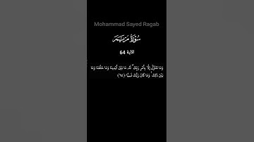 الآية 64 من سورة مريم #ترتيل_القرآن_الكريم