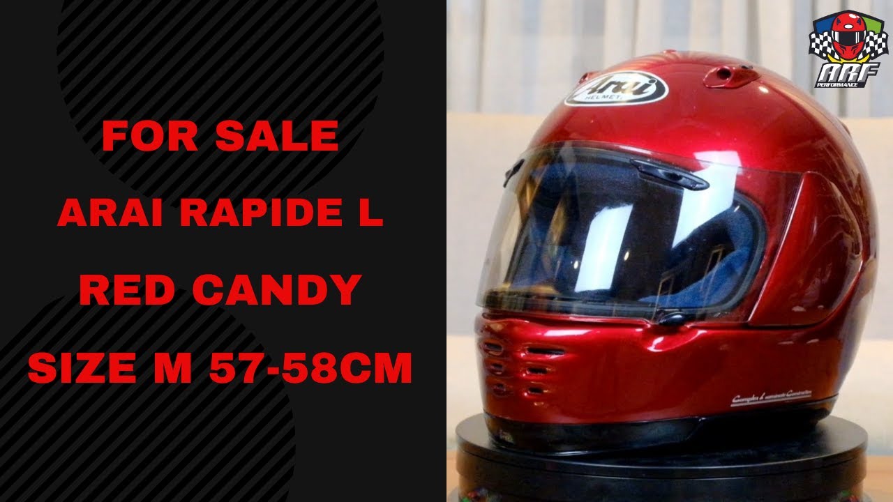 Arai RAPIDE L 57-58cm 1998年製　R8SC445 SOLD ] ARAI RAPIDE L CANDY RED SIZE M - YouTube