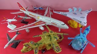 UNBOXING BEST Lufthansa Boeing 747 plane Fighter helicopter Boeing 797 B3380 plane  model