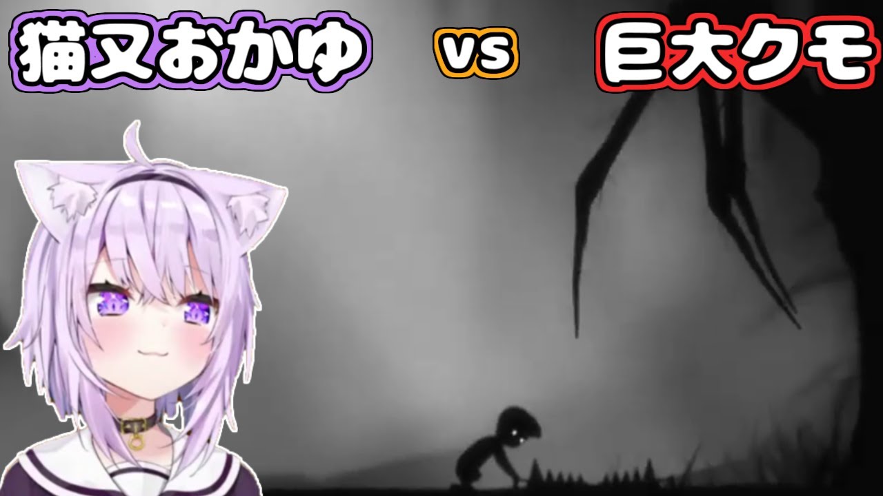 【ホロライブ切り抜き】おかゆんと巨大クモの戦い【猫又おかゆ】