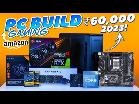 Rs 60,000 PC Build With RTX 3060 12GB Graphic Card🔥& Intel Core i5 12400f Best PC Build in 2023