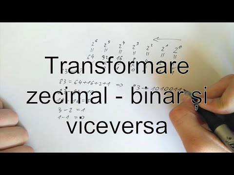 Video: Cum Se Convertesc Numerele Binare în Zecimale