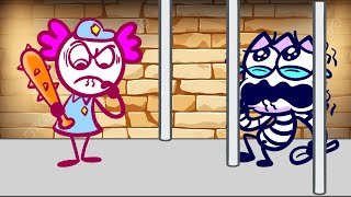 CRIMINAL vs COP: Great Escape from Jail | Cartoon Animation | Shocking Prison Break Story