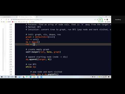 Leetcode 863. All Nodes Distance K in Binary Tree. BFS. Python
