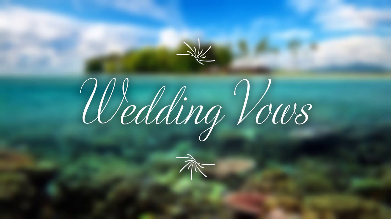 Wedding Vows / Tagalog / Picked up from a wedding YouTube