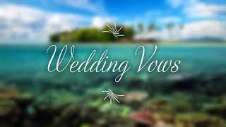 Wedding Vows Tagalog Picked up from a wedding