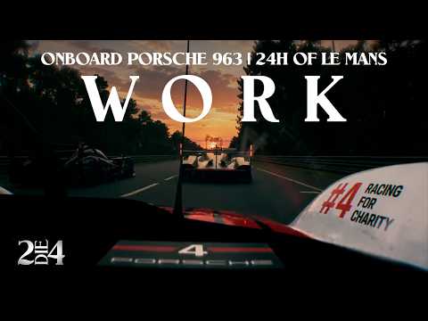 Sunset at the Mulsanne straight | 24h of Le Mans onboard with Porsche 963 | Working Music 2DIE4