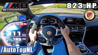 BMW M8 Competition 823HP MANHART on AUTOBAHN [NO SPEED LIMIT] by AutoTopNL