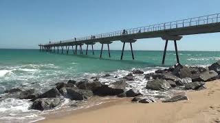 Relaxing Seascape at Pont del Petroli (2014) Before the Storm of 2020