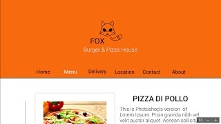 Web Design Class-62 PSD to HTMl pizza house part-1 Bangla Tutorial