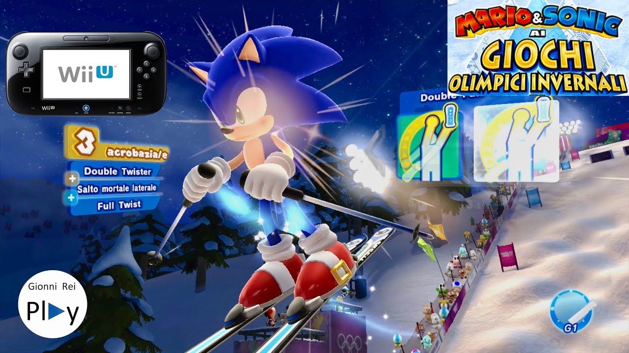 Sonic Sci Acrobatico Wii U Moguls Freestyle Mario Olimpiadi Invernali 2014 Sochi Nintendo HD