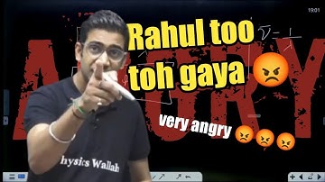 Amit Sir angry on Rahul 😡 | PhysicsWallah | Arjuna JEE Batch (Very Angry 😡)