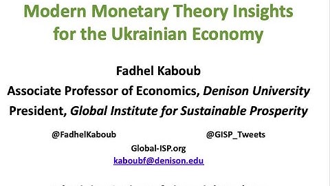 "MMT Insights for the Ukrainian Economy," Speech for the Ukrainian Society of Financial Analysts