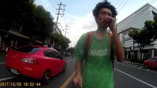 バンコクのムエタイジムからMRTの駅まで歩く  2017 1005 184751 044