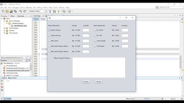 Belajar Java GUI !!! Membuat Program Menu Makanan Menggunakan Netbeans/Java