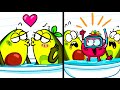 Best Friend vs Boyfriend | Funny Cartoon | Avocado Couple