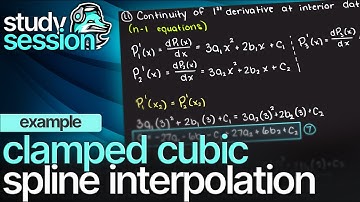 Clamped Cubic Spline Interpolation Example | Numerical Methods