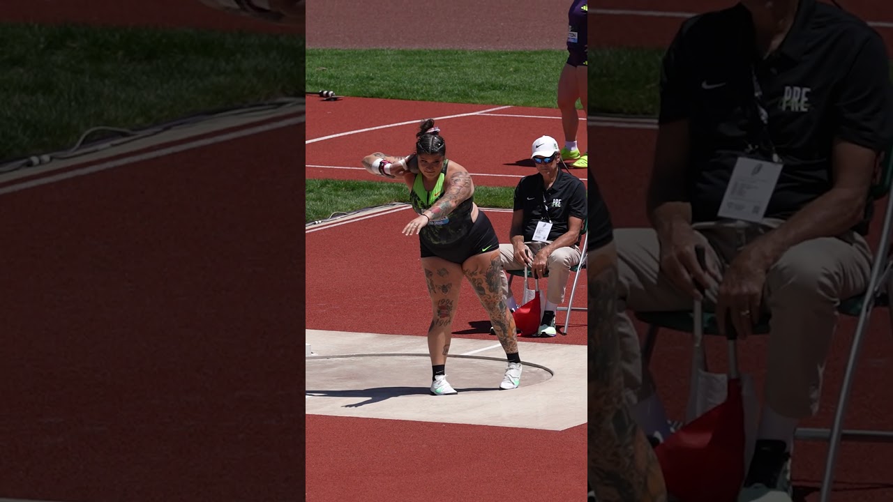 The opening throw keeps delivering ๐ค๐ Chase Jackson throws 20.56m to win ๐ #shotput #usatf #track