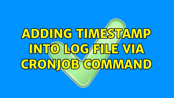 Adding timestamp into log file via cronjob command