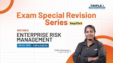 CMA USA | Exam Revision Series - Sep\Oct | Enterprise Risk Management ( Section D )  | CMA AISWARYA