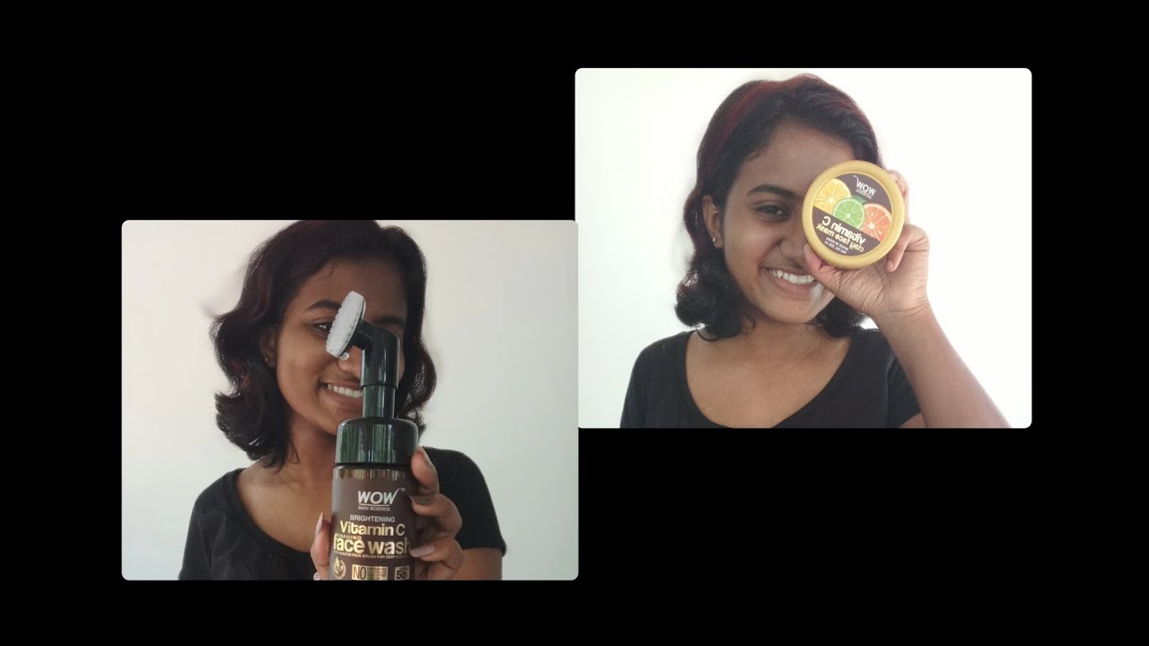 Wow skin science -Vitamin C Facewash and clay mask review ✨