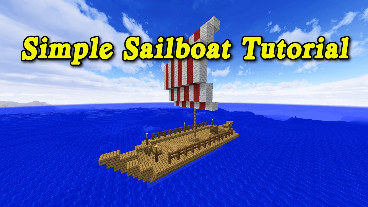 Minecraft Tutorial Simple Sailboat YouTube