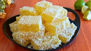 Easy & delicious dessert with lemon, No Gelatin needed !