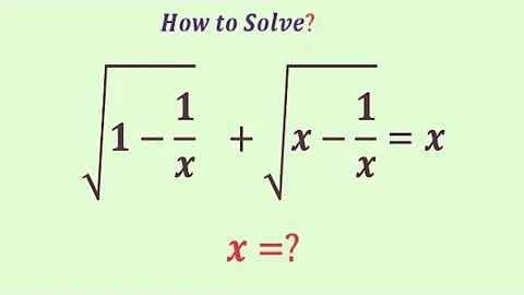 An outstanding algebraic equation | 95% Failed to crack this! | x=?