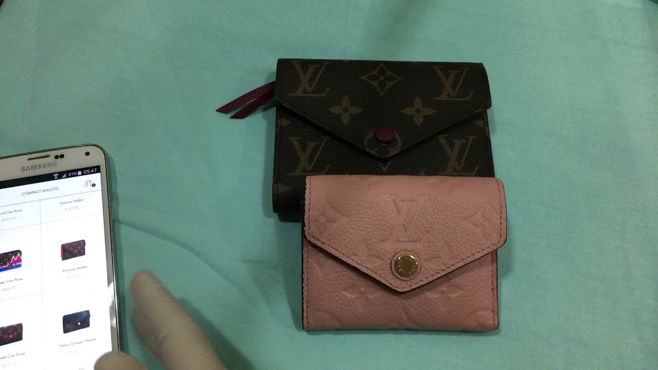 louis vuitton zoe wallet vs victorine