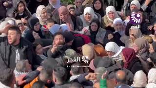 هكذا استقبلته والدته ونساء بلدته بالزغاريد والدموع … من وداع الشهيد "أنس دويكات" في روجيب قضاء نابلس