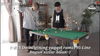 [BANGTAN BOMB] Jimin vs V Pool Game (Jimin va V dan yengi, qiziqarli va antiqa video 😂🤫👍) [Uzb Sub]