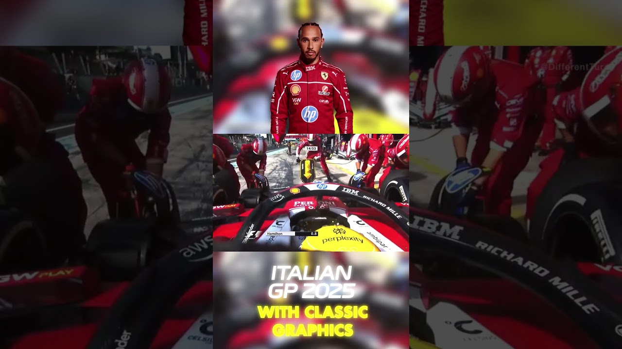 Lewis Hamilton's 🏎️⚡️2.1s PIT STOP | 2025 Italian Grand Prix with Classic Graphics 