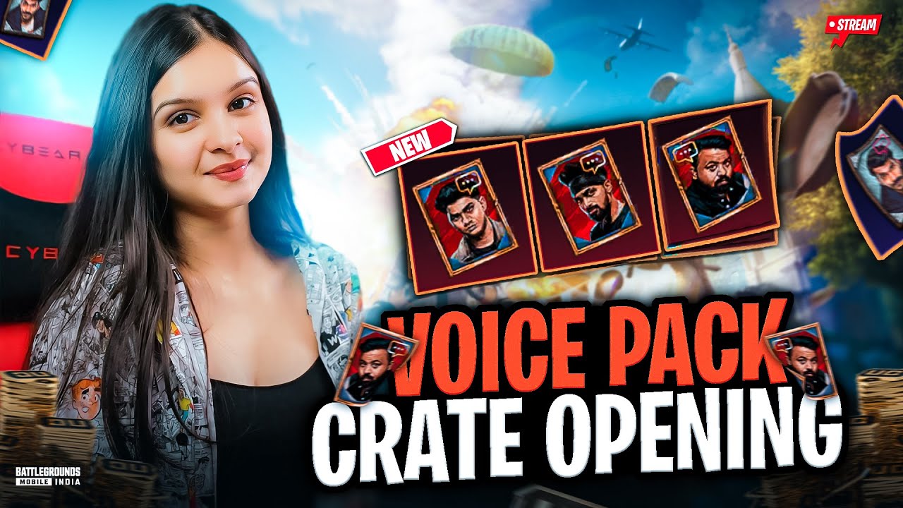 🔴 @8bitGoldygg & @soulregaltos9810 VOICE PACK CRATE OPENING 🤩| SAKSHI ...