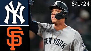 New York Yankees @ San Francisco Giants | Game Highlights | 6/1/24