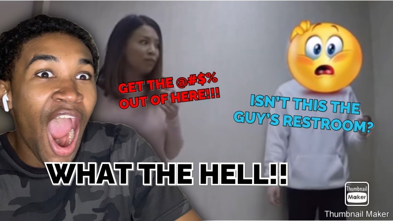Riceman Switches The Public Bathroom Signs Prank - Reaction (He was doing too much!!!😂😂😂😂😂)