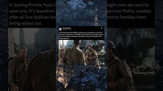 In Saving Private Ryan we see an example of the Sole Survivor Policy