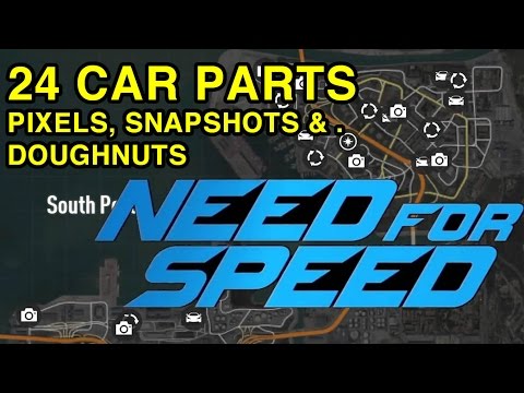 All 24 Car Parts, Pixels, Doughnuts and Locations - Need for Speed 2015 NFS