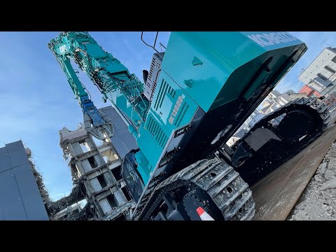 コベルコ建機】超大型建物解体専用機SK1300DLC-10インサート