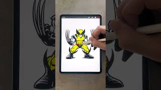 Famous Quick Wolverine Coloring 🔪🔵🟡 #coloring #drawing #shorts #artandcraft Wealth