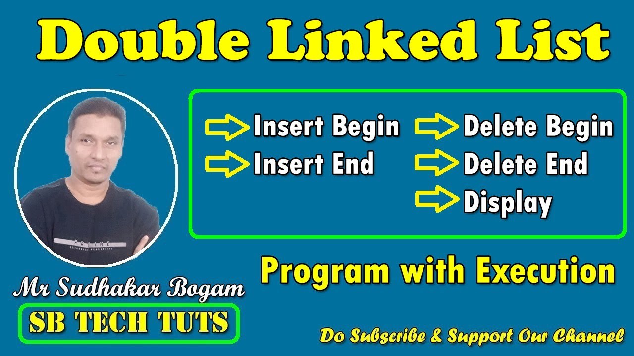 Double Linked List Program with Execution (Practical) | Linked List ...
