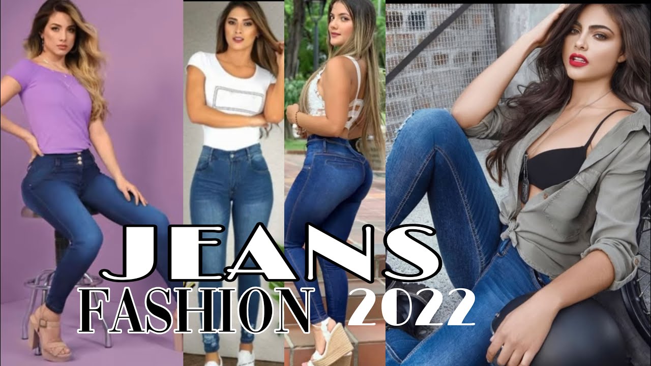 MODA 2022 CON PANTALONES DE MEZCLILLA TENDENCIAS EN JEANS 2022 MUJER  PANTALONES DE MODA 2022 - YouTube