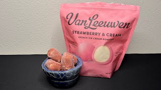 ASMR | Eating Soft Strawberry & Cream Bon Bons (Soft eating & Mouth Sounds) screenshot 5