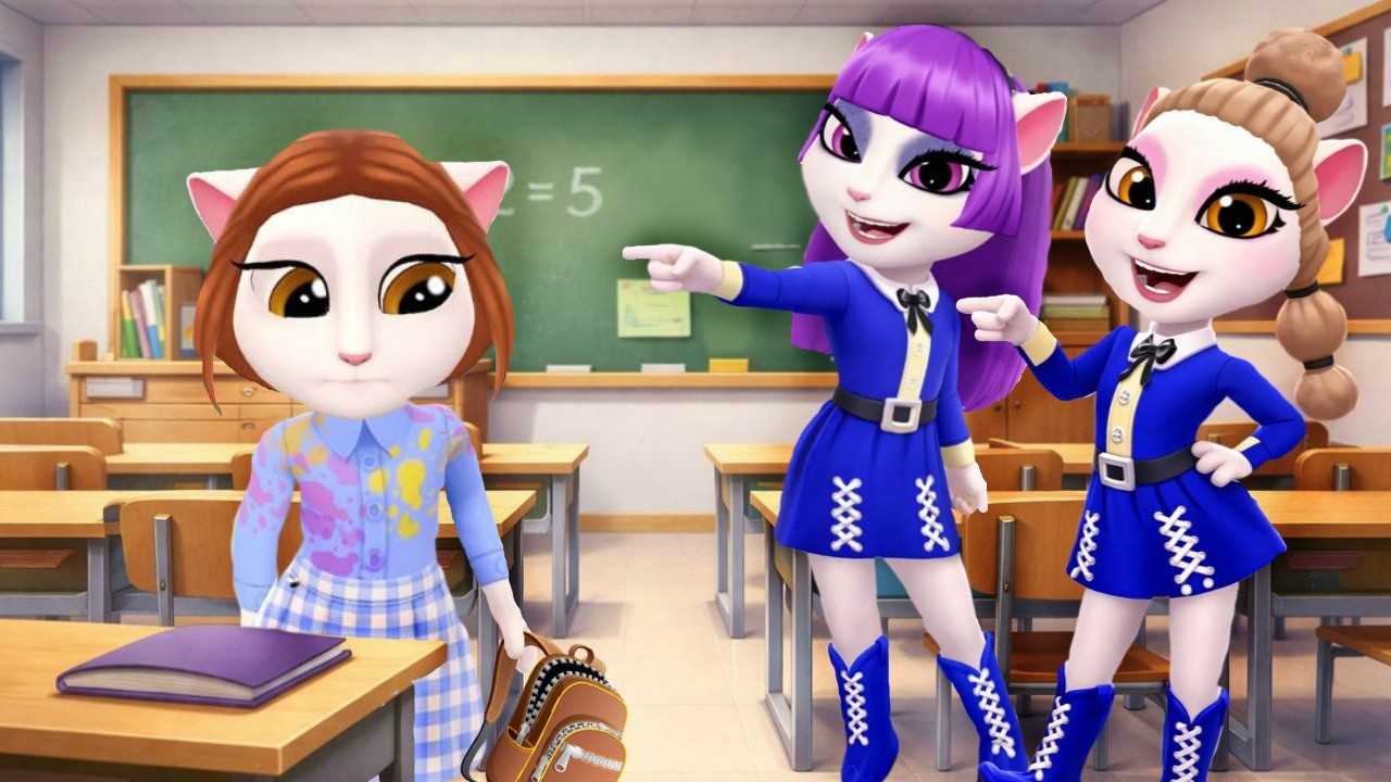 Sad Story: Rich Students Bully Poor Student | MyTalking Angela 2