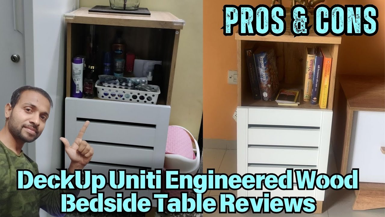 DeckUp Uniti Engineered Wood Bedside Table Detailed Reviews | Pros & Cons